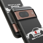 R34 Skyline Japanese Flag Race Car Phone Case | JDM GT-R Tough Cover
