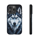 Siberian Husky Geometric Diamond Art Tough Phone Case