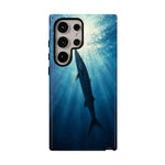 Barracuda Silhouette Phone Case, Sunlit Marine Art Tough Cover