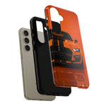 Orange Mustang Art Phone Case, GT500 American Muscle Car Tough Cover for Male