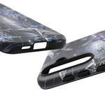Holographic Silver Stars Grid phone case | Tough Cover