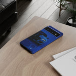 Blue Mustang Art Phone Case, GT500 American Muscle Car Tough Cover for Men