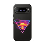 Synthwave Sunset Triangle Phone Case Retro Vaporwave Case