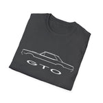1964 GTO Outline Silhouette Classic Muscle Car T-Shirt Line Art Emblem Fan Gift