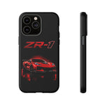 Red ZR1 C8 Phone Case for Chevy Fans, Tough Cover