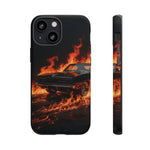 Black Charger Classic Muscle Flames Tough Phone Case Cover Gift