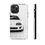 White MK4 Supra Phone Case, Retro 90s JDM Tough Cover for Car Enthusiasts