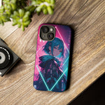 Anime Girl Phone Case Teal, Neon Kanji Calm Gradient Tough Cover