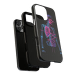 Neon Anatomical Skeleton Phone Case | Internal Displacement Art