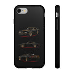 Trans Am Phone Case Black Gold, Three-View Vector Tough Cover
