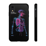Neon Anatomical Skeleton Phone Case | Internal Displacement Art