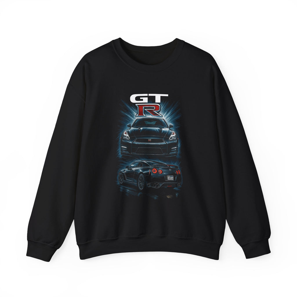 GT-R R35 Black Crewneck Sweatshirt JDM Supercar Racing Apparel