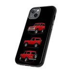 Early Bronco Phone Case Red, Three-View Truck Vector Cover