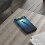 Barracuda Silhouette Phone Case, Sunlit Marine Art Tough Cover
