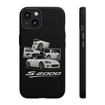 White S2000 Roadster Collage JDM Tough Phone Case Cover Gift