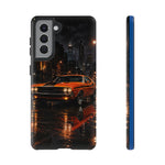 Challenger RT Phone Case, Rainy City Night Muscle Car Tough Cover