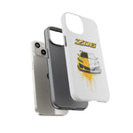 Z06 Corvette Phone Case, Yellow Sketch Reveal Chrome Cover