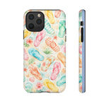 Watercolor Flip Flops pattern Tough Case | Beach Shells Phone Cover
