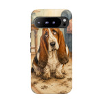 Guilty Basset Hound Phone Case, Muddy Watercolor Art Cover