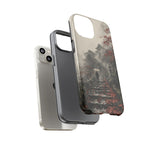 Autumn Temple Steps phone case | Japanese watercolor landscape cover