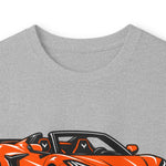 C8 Z06 Convertible Illustration Long Sleeve, Orange Sports Car Tee