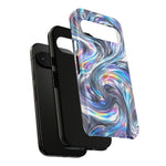 Chrome Metallic Swirl  Art Tough Phone Case