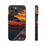 Orange C8 Z06 Flat Plane V8 Speed Art Tough Phone Case