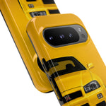 Yellow Skyline Phone Case, R34 GTR 90s JDM Legend Tough Cover for Men Gift
