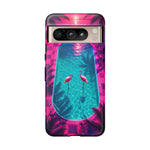 Neon Flamingo Pool Vaporwave Art Tough Phone Case