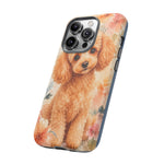 Miniature Poodle Whimsical Watercolor Art Tough Phone Case