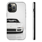 White NSX Phone Case, Retro 90s JDM Supercar Cover, Gift for Car Lovers