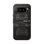 RX-7 Blueprint Phone Case | JDM Car Silhouette Tough Cover