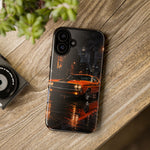 Challenger RT Phone Case, Rainy City Night Muscle Car Tough Cover