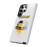 Z06 Corvette Phone Case, Yellow Sketch Reveal Chrome Cover