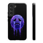 Glitch Sad Face Phone Case, Anime Melt Static Tough Cover