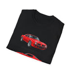 Red 1975 Trans Am Cars T-Shirt | Classic Muscle Car Trio Illustration