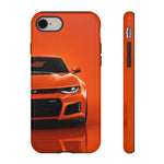 Orange Camaro Phone Case, ZL1 American Muscle Car Tough Cover for Men Gift