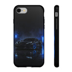Neon Blue Sports Car C8 Phone Case | Tough Cases