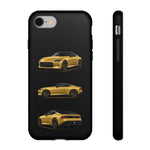 Gold Fairlady Z Classic Sports Car Tough Phone Case - 3 View