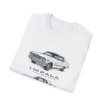 Classic 1963 Chevy Impala Illustration T-Shirt | Vintage Car Trio
