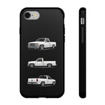 Chevy 1500 OBS Truck Phone Case White, Three-View Vector Cover