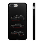 Black GNX Phone Case, Three-View Muscle Car Vector Tough Cover