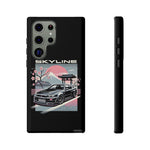 R34 Skyline GT-R Sakura Mountain JDM Tough Phone Case Gift