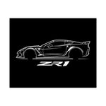 2019 Corvette ZR1 Poster C7 Supercar Wall Art Modern Sports Car Print Decor