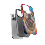 Bulldog Pop Art Portrait Tough Phone Case - Paint Splash
