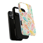 Watercolor Flip Flops pattern Tough Case | Beach Shells Phone Cover