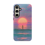 Vaporwave Ocean Sunset Tough Phone Case Cover Gift Art
