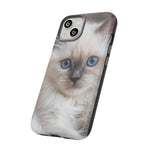 Ragdoll Kitten Phone Case, Blue Eyes Macro Portrait Cover, Gift