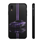 R33 Skyline Phone Case, Purple 97 JDM Sports Car Stripe Studio Cover