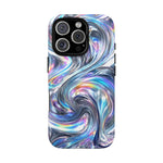 Chrome Metallic Swirl  Art Tough Phone Case